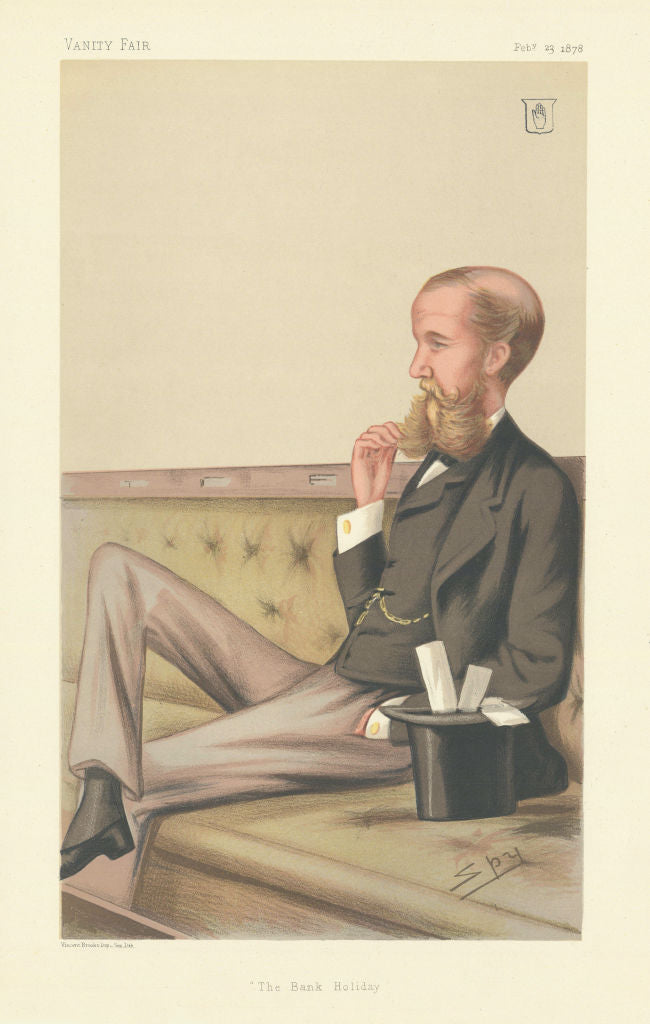 VANITY FAIR SPY CARTOON Sir John Lubbock 'The Bank Holiday' Act. Politics 1878